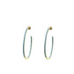 Pave Turquoise Hoops