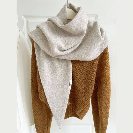 Khaki Wool Shawl