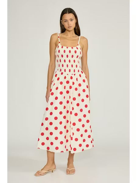 Devin Polka Dot Midi Dress