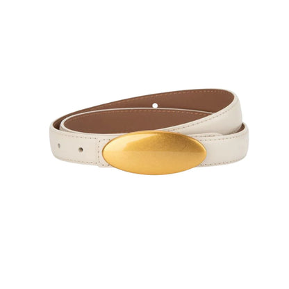 Brushed Oval Buckle Belt