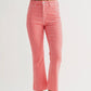 Red Gingham Check - Crop Flare