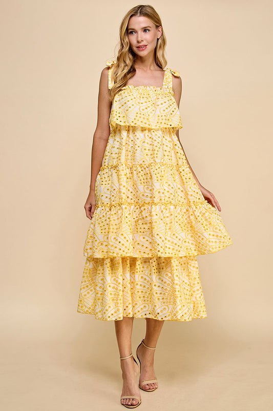 Francis Midi Dress- Yellow