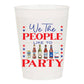 We The People Like To Party Frosted Cups- Patriotic: Pack of 10