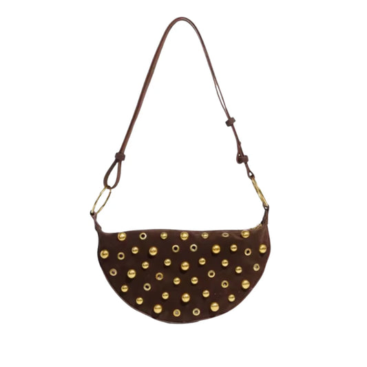 Maeve Studded Bag - Brown