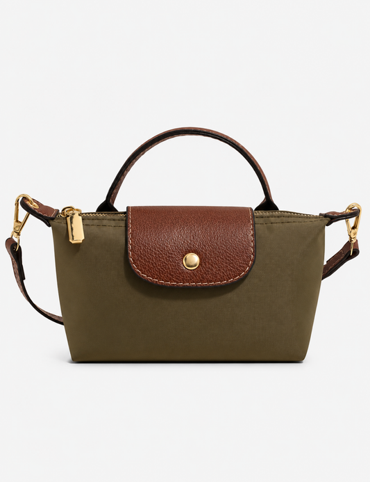 Crossbody Color Block Bag - Army Green
