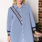 Joh Apparel - Wenna Shirt Tunic Dress: M / 33094W / Black Stripes