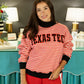 Texas Tech Striped Mock Neck Sweatshirt