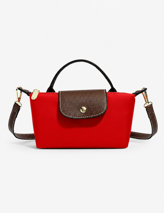 Crossbody Color Block Bag - Red