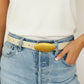 Brushed Oval Buckle Belt