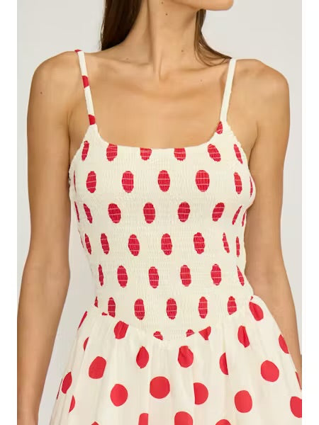 Devin Polka Dot Midi Dress