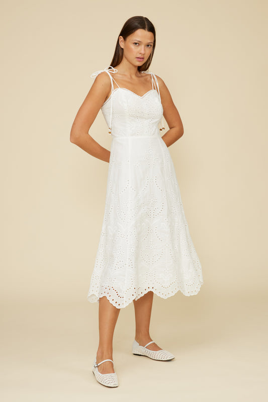 Marseline Eyelet Midi Dress