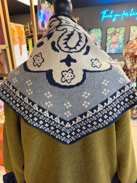 Bandana Sweater Triangle Scarf
