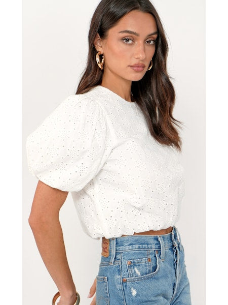 Lisette Eyelet Cotton Blouse