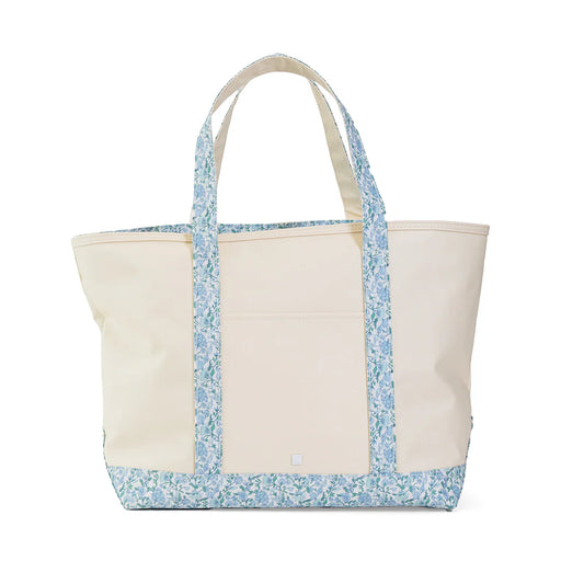 Hamptons Floral Trim Maxi Tote - Coated Canvas