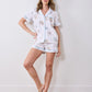 Embroidered Club Caviar - Short PJ Set