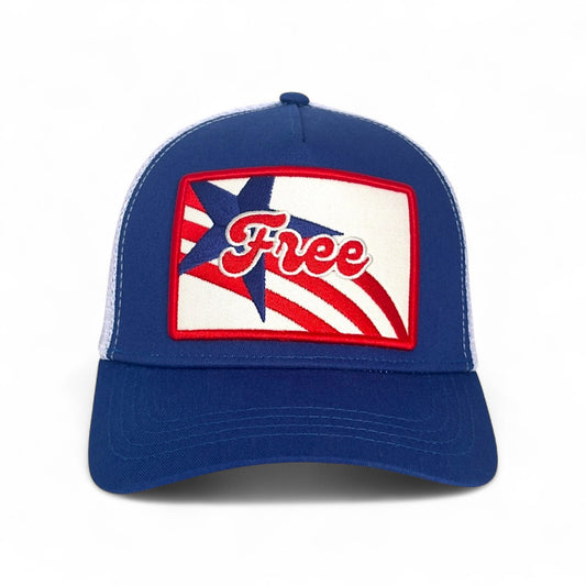 Free Stars & Stripes Trucker - Blue
