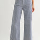 Navy Gingham Barrel Jean
