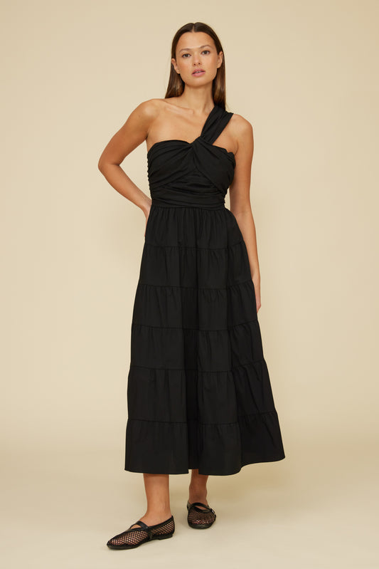Christy Poplin Dress - Black