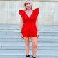 In Your Dreams Romper - Red