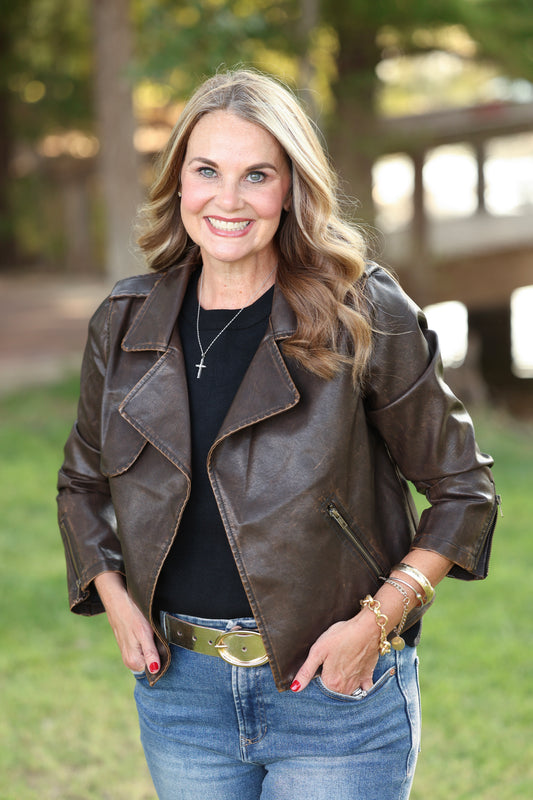 Coco Brown Moto Jacket