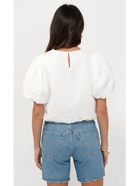 Lisette Eyelet Cotton Blouse