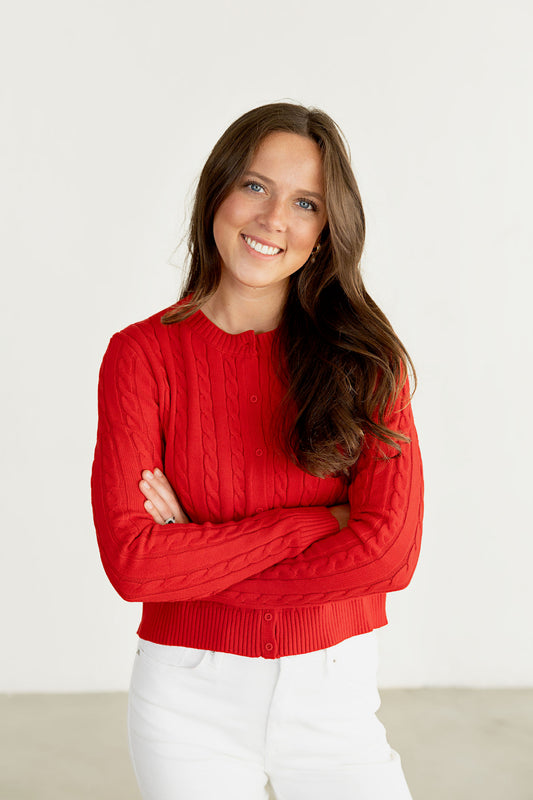 Carley Cardigan - Red
