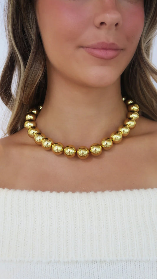 Golden Sphere Necklace