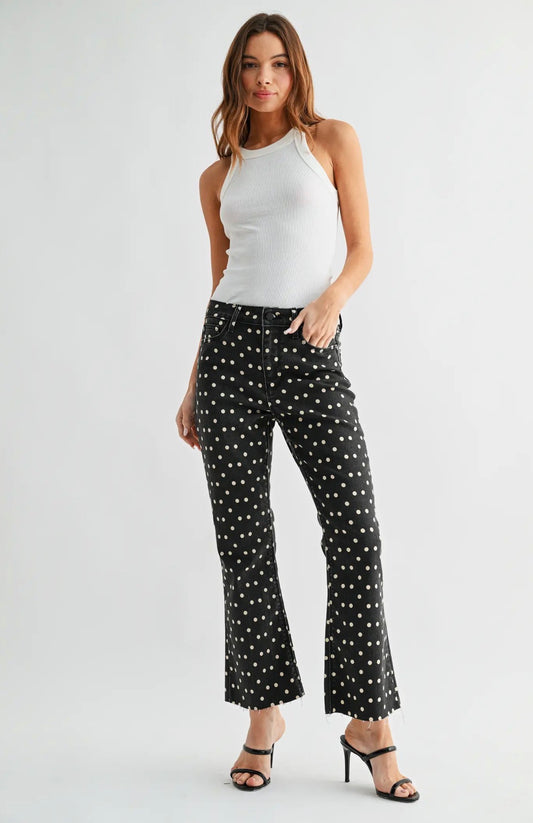 Polka Dot Crop Flare