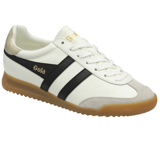 Gola Women’s Torpedo Leather Sneakers - Off White/Black/Gold