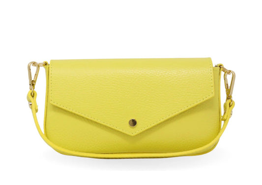 Leather Handle and Crossbody - Yellow