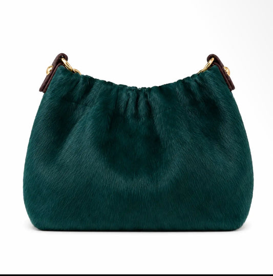 Teal Green Cowhide Crossbody Bag