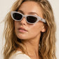 White Cat Eye Sunglasses