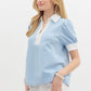 Attie Top - Powder Blue
