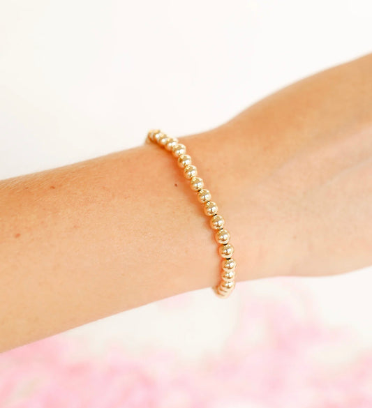 5MM Gold Beaded Bracelet