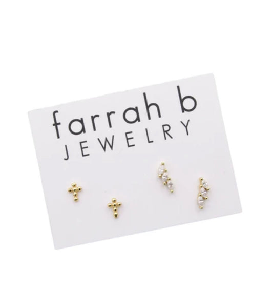 Wing & A Prayer Stud Earring Set