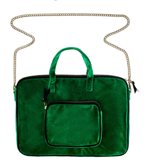 Chain & Charger Pocket - Green Velvet