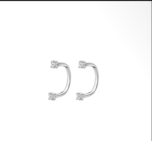 Silver 5MM Nova Curve Hoops