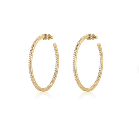 Perfect Pave Hoops