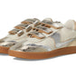 Notice Velcro Silver/Gold Distressed Leather Sneaker