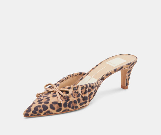 Kairi Mid Heel - Dark Leopard Suede