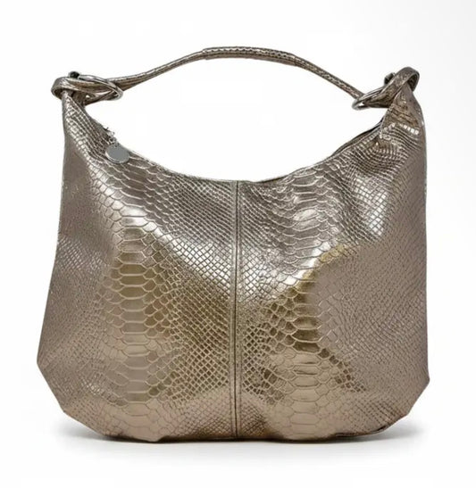 Snakeskin Metallic Bag