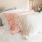 Silky Ruffle Pillow Case - Pink