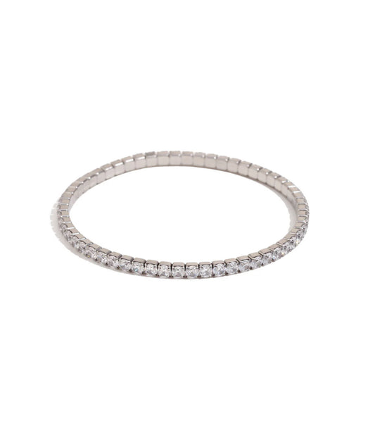 3mm Stretchy Tennis Bracelet - Silver