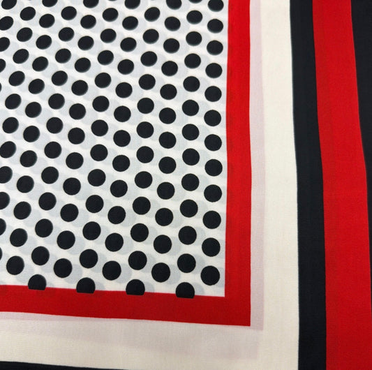 Black Polka Dot Pattern Scarf