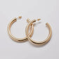 Medium Chunky Hoop Earrings - Gold