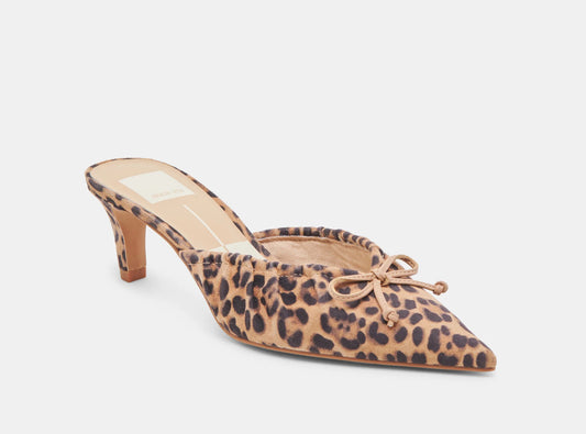 Kairi Mid Heel - Dark Leopard Suede