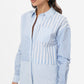 Daria Mix Stripe Oversized Shirt