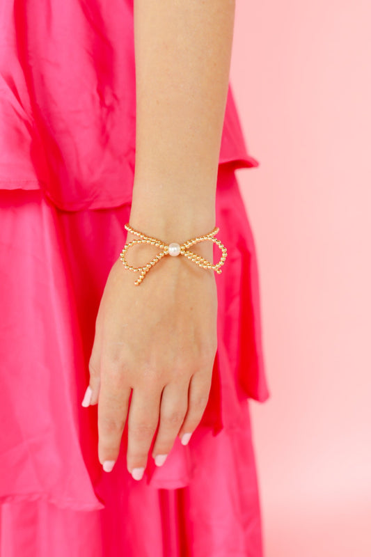 Beaded Bow Bracelet - Standard