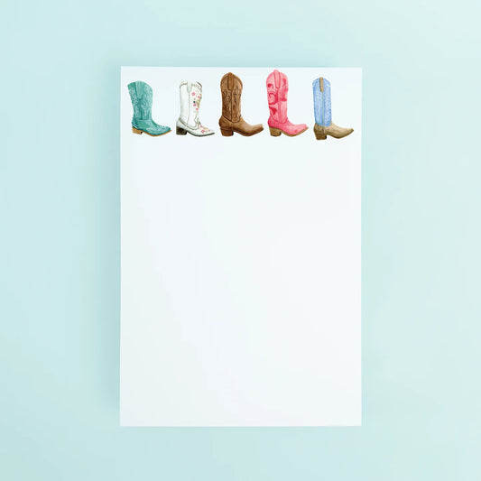 Colorful Cowboy Boots Notepad