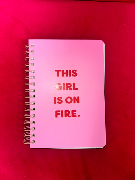 This Girl Is On Fire Notebook